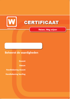 ERK - Reizen - Weg wijzen - Certificaat