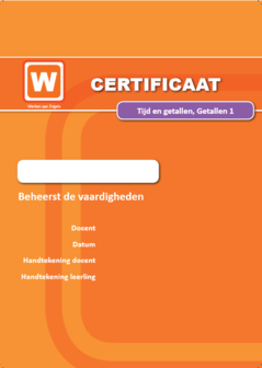 ERK - Tijd en Getallen - Getallen - Certificaat